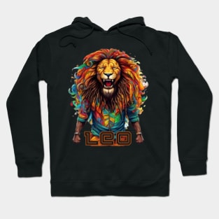 Black Leo Zodiac Sign Man Hoodie